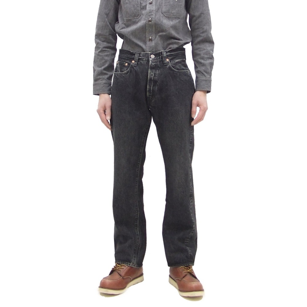 Sugar Cane Men's 470 Aged Black Selvedge Denim Jeans Button Fly- 29/32‎